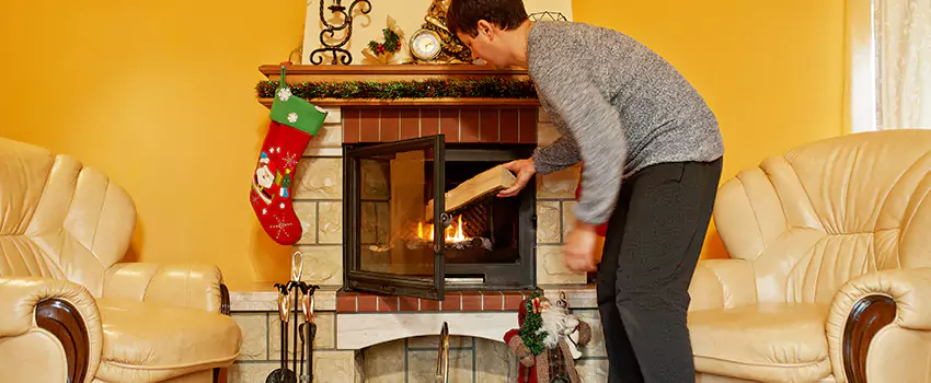 Rusted Metal Fireplace Restoration in Billings, Montana